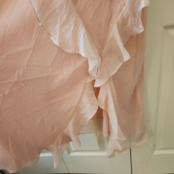 A New Day Light Pink Ruffled Sleeveless Midi Dress Size L NWT - Picture 7 of 14